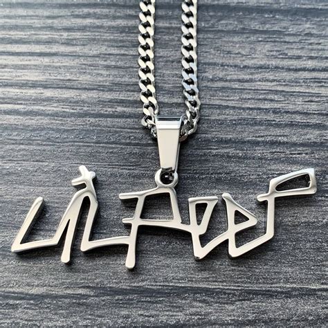 Lil Peep Necklace Polished Stainless Steel Lil Peep Pendant Etsy