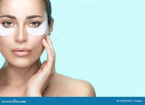 Anti Aging Eye Therapy Patch Beauty Face Woman With Cosmetic Patches