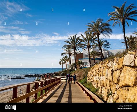 Senda Litoral Pasarela De Madera Ruta Ruta De Playa Mijas Costa Del