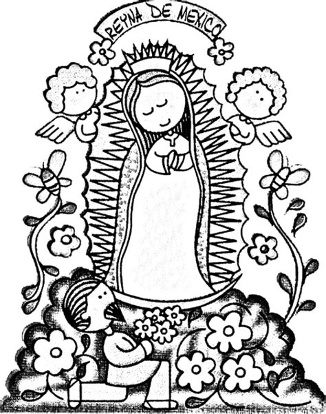 Dibujos Infantiles De La Vírgen De Guadalupe Para Colorear