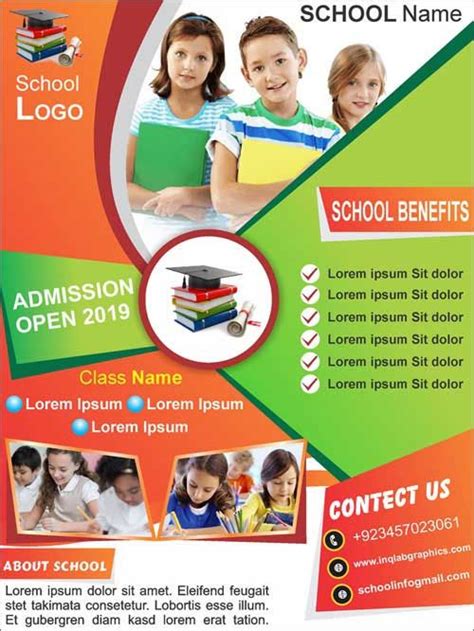 School Pamphlet Design Free Download Vector Templates In Cdr File