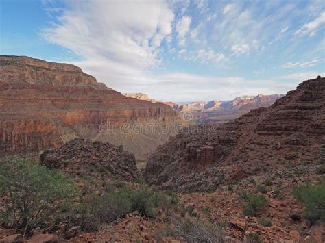 Sunrise On The Hermit Trail In Grand Canyon National Park Stock Image