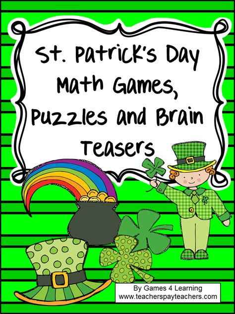 St math grade 7 content is not included in texas home learning but is available for purchase. Fun Games 4 Learning: St. Patrick's Day Math FREEBIES
