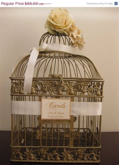0n Sale Gold Wedding Card Holder Bird Cage Wedding Card Holder