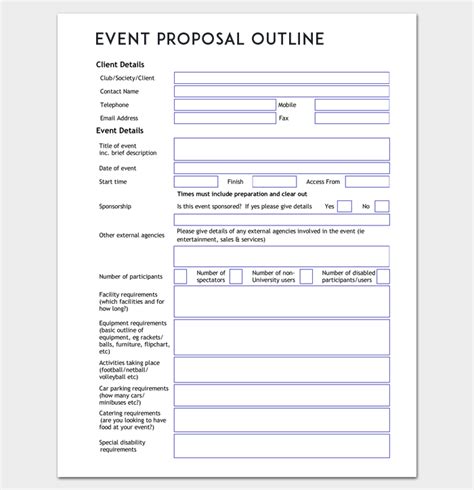 Event Outline Template 9 Samples And Examples For Pdf Format