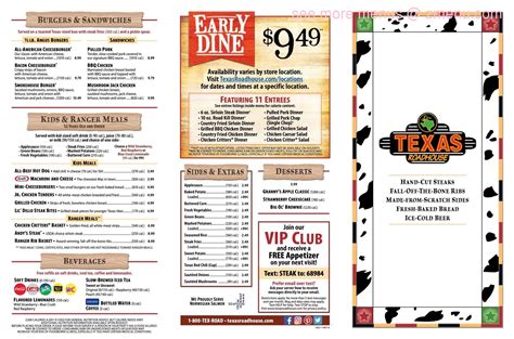 Online Menu of Texas Roadhouse Restaurant, London, Kentucky, 40741 - Zmenu