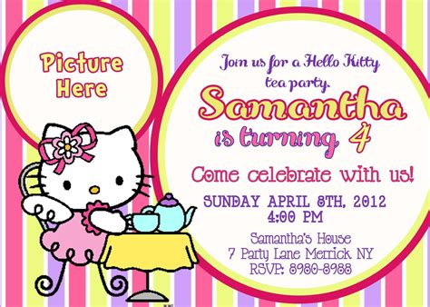 Free Printable Hello Kitty Birthday Party Invitations Drevio