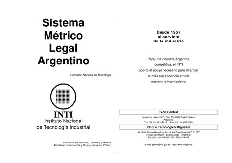 Simela Folleto Apuntes 1 Sistema Métrico Legal Argentino Comisión