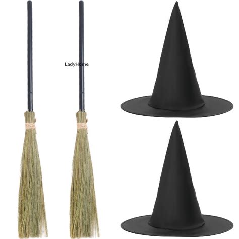 Hotsale Halloween Witch Broom Plastic Witch Broomstick Broom Props