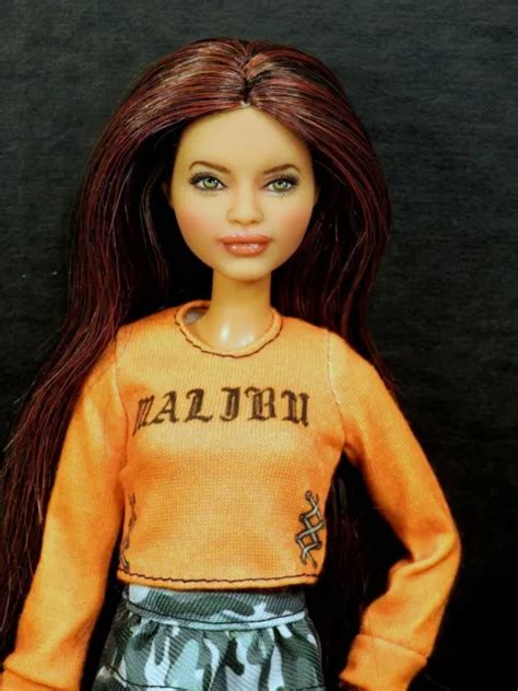 Barbie Doll Ooak Custom Fashionista Nude Repaint Reroot Bethany Free