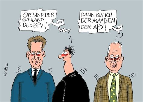 Für die afd ist der zeitpunkt denkbar ungünstig. Maaßenschneiderei von RABE | Politik Cartoon | TOONPOOL