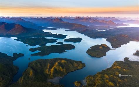 Aerial View Of Clayoquot Sound And The Pacific Rim National Park
