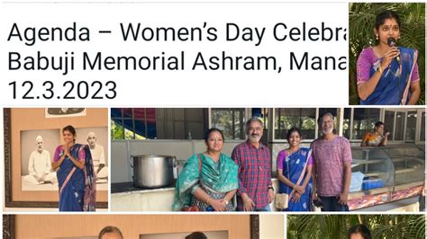 Womens Day Celebrationbabuji Memorial Ashrammanapakkam1232023