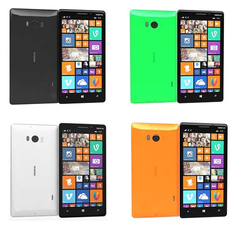 Nokia Lumia 930 Toutes Les Couleurs Modèle 3d 79 3ds C4d Max Fbx
