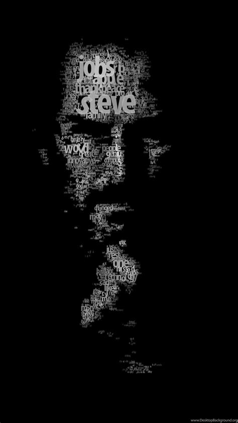 Improve yourself, find your inspiration, share with friends. Download Typeface Portrait Of Steve Jobs HD Wallpapers For ...