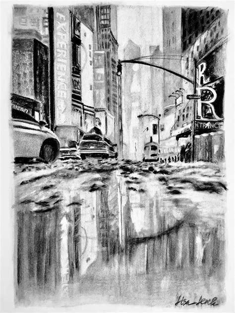 Charcoal City Sketch City Sketch Abstract Artwork Artwork