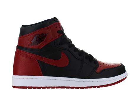 Mens Air Jordan 1 Retro High Og Bred Banned Black Varsity Red White