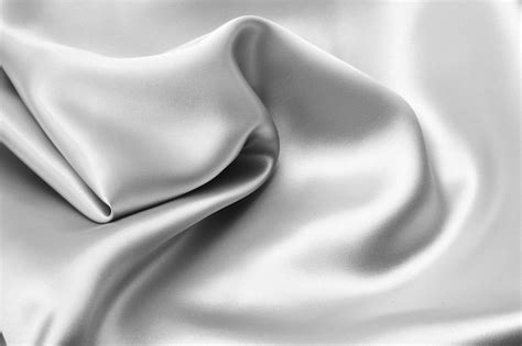 Premium Photo Silver Wavy Silk Texture