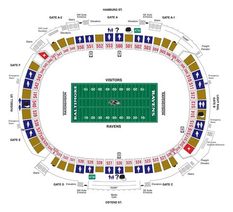 Mandt Bank Stadium Diagrams Baltimore Ravens