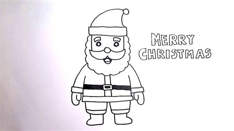 How To Draw Santa Claus Easy Tutorial For Kids Youtube