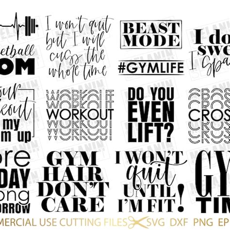 26 Workout Svg Bundle Gym Svg Fitness Svg Exercise Svg Etsy