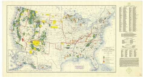 Map Of Us National Forests State Forests National Parks National