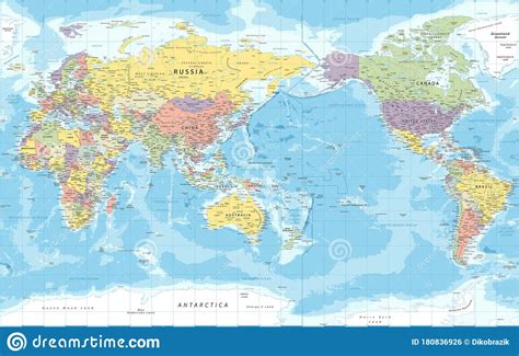 China On World Map Political China Map High Resolution Stock