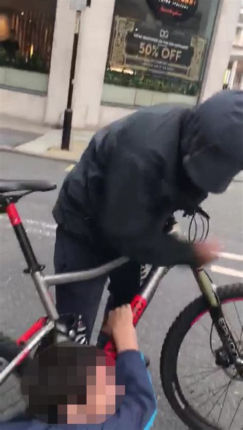 Teen Steals Bike In Shocking Daylight Robbery As Owner Desperately