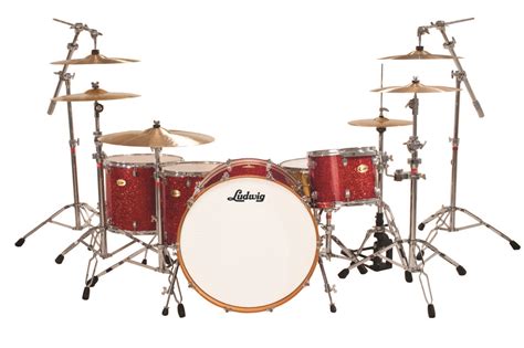 Ludwig 26 Centennial Zep 4 Piece Shell Pack Red Sparkle Drum Central