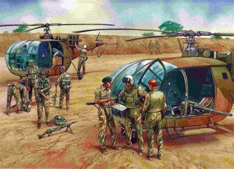 Rhodesian Helicopter Crew Military Artwork War Art Military Art