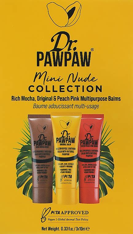 Dr Pawpaw Mini Nude Trio Collection Set Baume à Lèvres 3x10ml Makeup Fr
