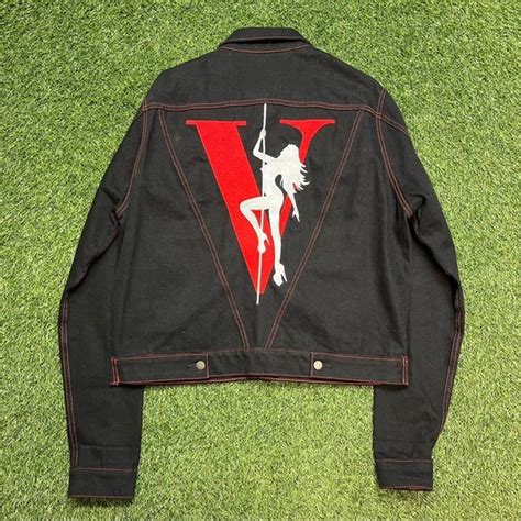 Vlone Jackets And Coats Vlone Denim Stripper Jacket Poshmark