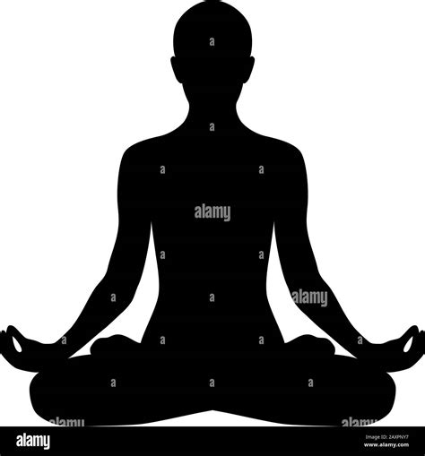 Lotus Pose Padmasana Yoga Black And White Stock Photos Images Alamy