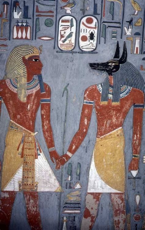 Horemheb Being Led Into The Underworld By The God Anubis Tomb Of Horemheb Ancient Egyptian