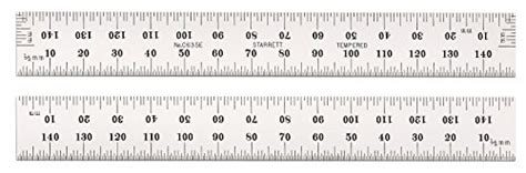 Starrett C635E-150 Spring Tempered Steel Rule With Millimeter