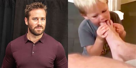 People Are Freaking Out Over This Video Of Armie Hammer S Son Sucking His Dad S Toes