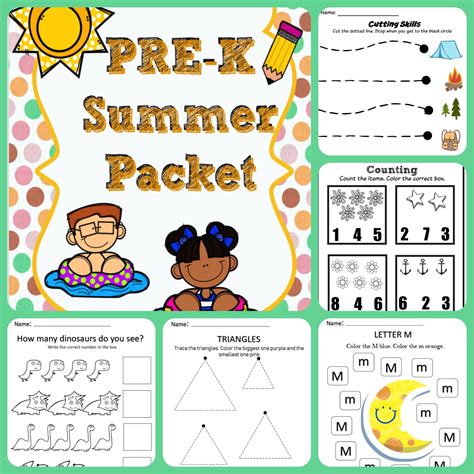 Pre-K Summer Packet | Summer packet, Pre k math worksheets ...