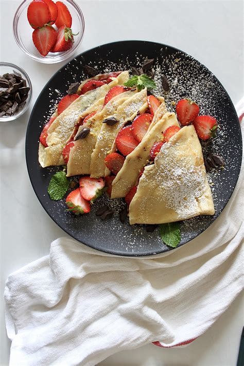 Strawberry Chocolate Crepes Vegan Food Photography Raw Food Recipes
