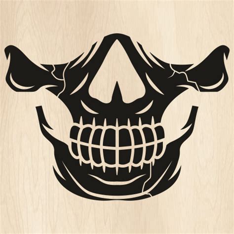 Skull Mouth Mask Svg Skull Mask Png Skull Face Mask Vector File
