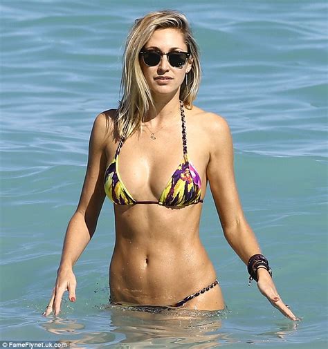 lauren stoner puts toned body on display in tiny two piece swimsuit in florida daily mail online