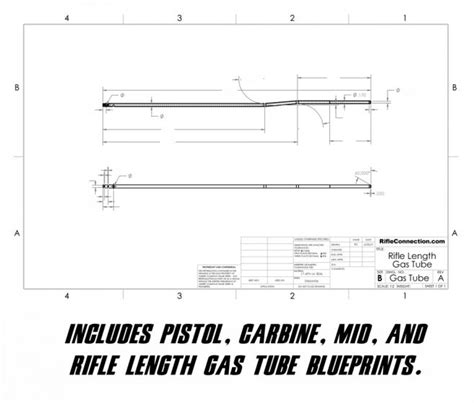 Ar Gas Tube Blueprints Pistol Carbine Mid Rifle Length