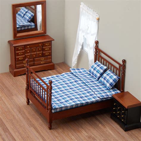 Over 3,000 bedroom sets great selection & price free shipping on prime eligible orders. Dollhouse Miniature Walnut Double Bedroom Set - Bedroom ...
