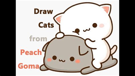 How To Draw Super Cute Kawaii Cats From Peach Goma Easy Step By Step