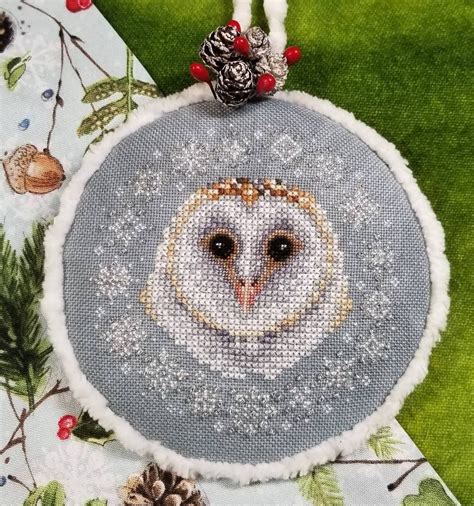 Blackberry Lane Designs ~ Winter Snow Owl Down Sunshine Lane Owl Cross Stitch Cross Stitch