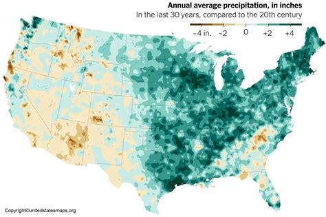 Us Rainfall Map Annual Rainfall Map Of Usa Printable
