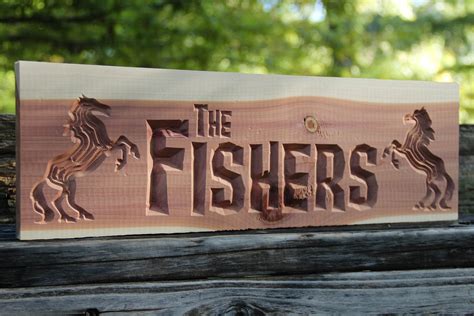 Personalized Wood Sign Custom Cnc Carved Aromatic Cedar Wood