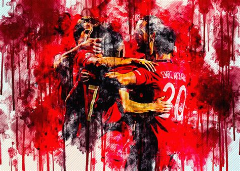 Emre Akbaba Saglar Soyuncu Turkey National Team Goal Akbaba Painting By