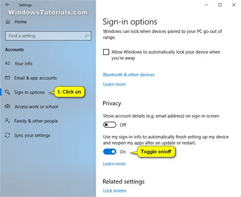 How To Use Sign In Info To Auto Finish After Update Or Restart In