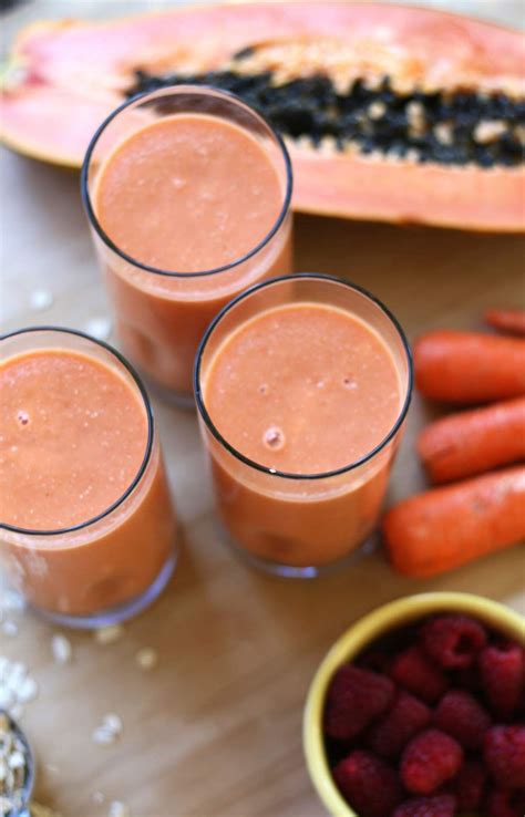 Refreshing Beautifying And Delicious This Papaya Sunrise Smoothie Is