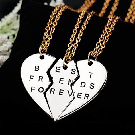 Ishow 3 Parts Broken Heart Best Friends Forever Bff T Jewelry For Teen Girls Best Friends